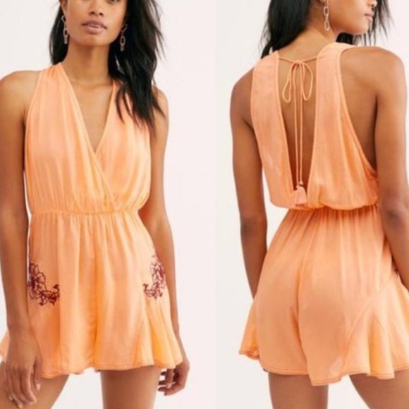 Free People Dresses & Skirts - Free People Applique Romper/Teddy